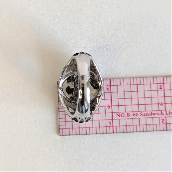 Bradford Exchange Untamed Spirit Tigers Eye Ring Eagle Flanked in Box sz 14¼ - Picture 11 of 12